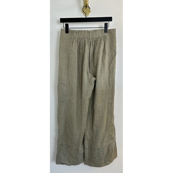FREE PEOPLE Days End Pull-On Linen Blend Wide Leg Pants in Caiman Size X-Small - Picture 6 of 11